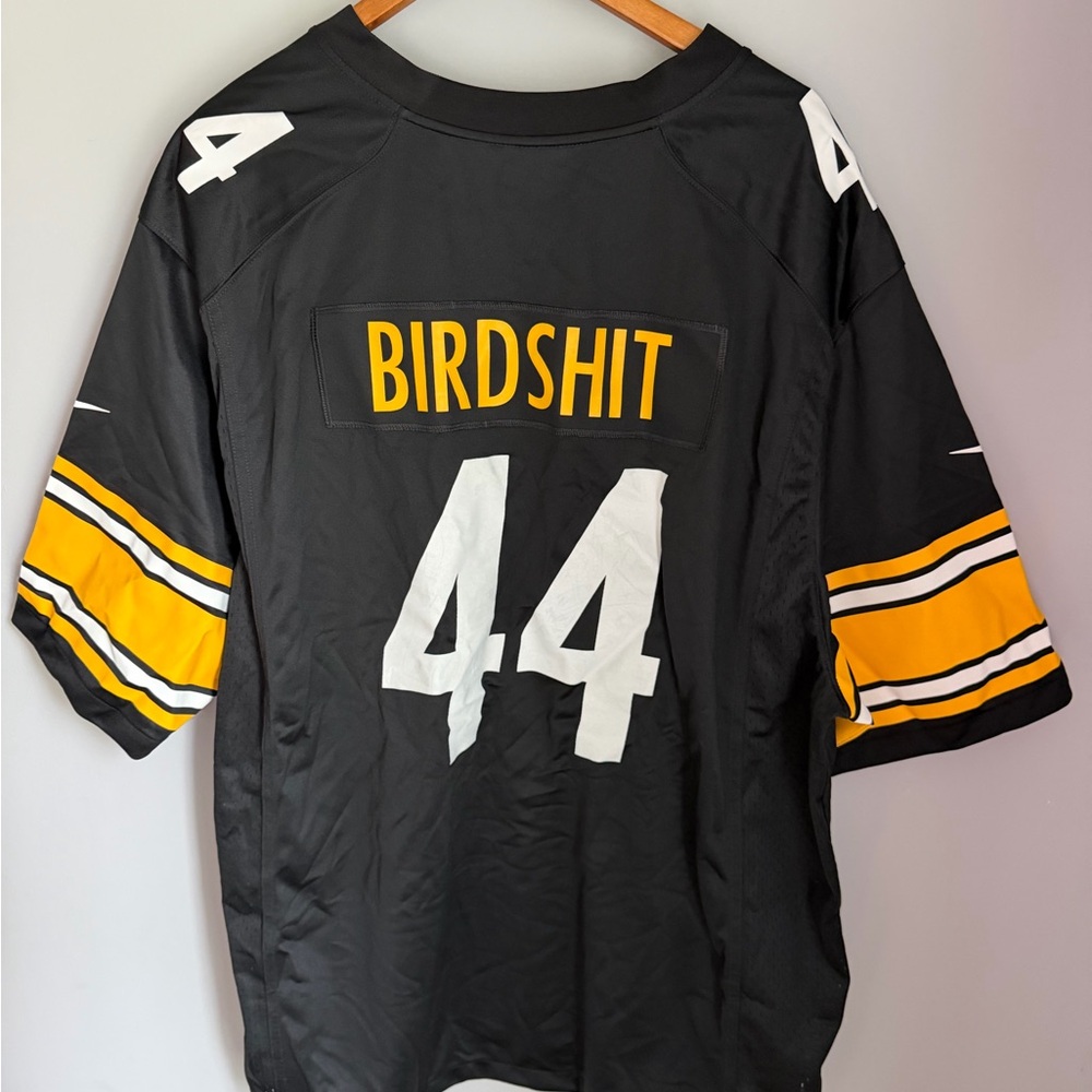Steelers Nike Jersey 3XL Custom Funny BIRDSHIT 44 Black NFL Football